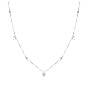 (image for) Pandora Style Silver Necklace, Heart Shape, Enamel - SCN417