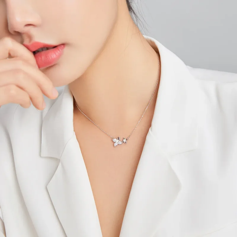 (image for) Pandora Style Silver Necklace, Hydrangea Ball, Enamel - SCN438 - View 7