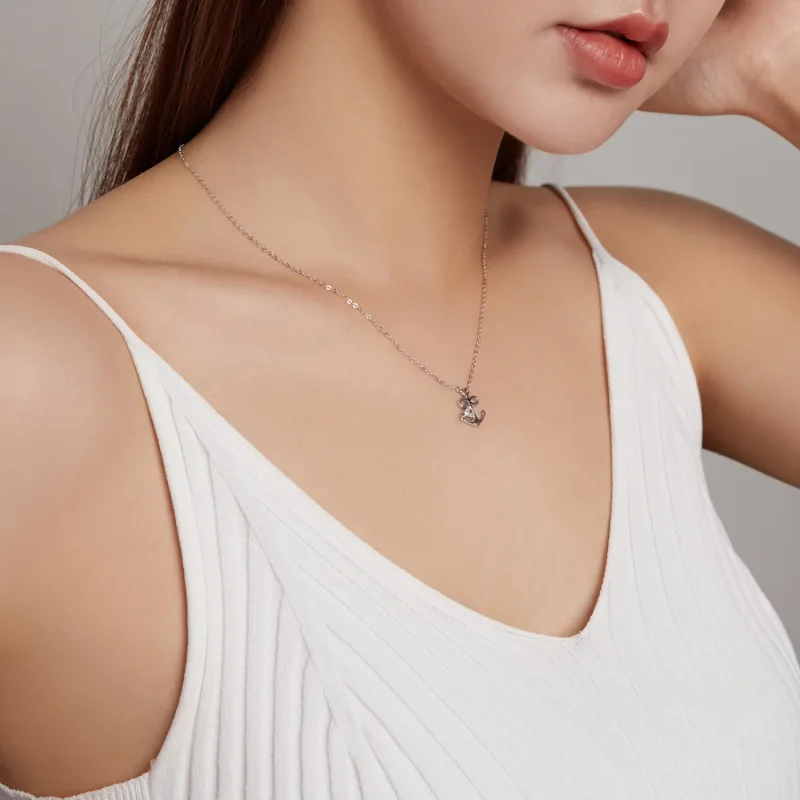 (image for) Pandora Style Silver Necklace, Loyal Love, Enamel - SCN458 - View 6