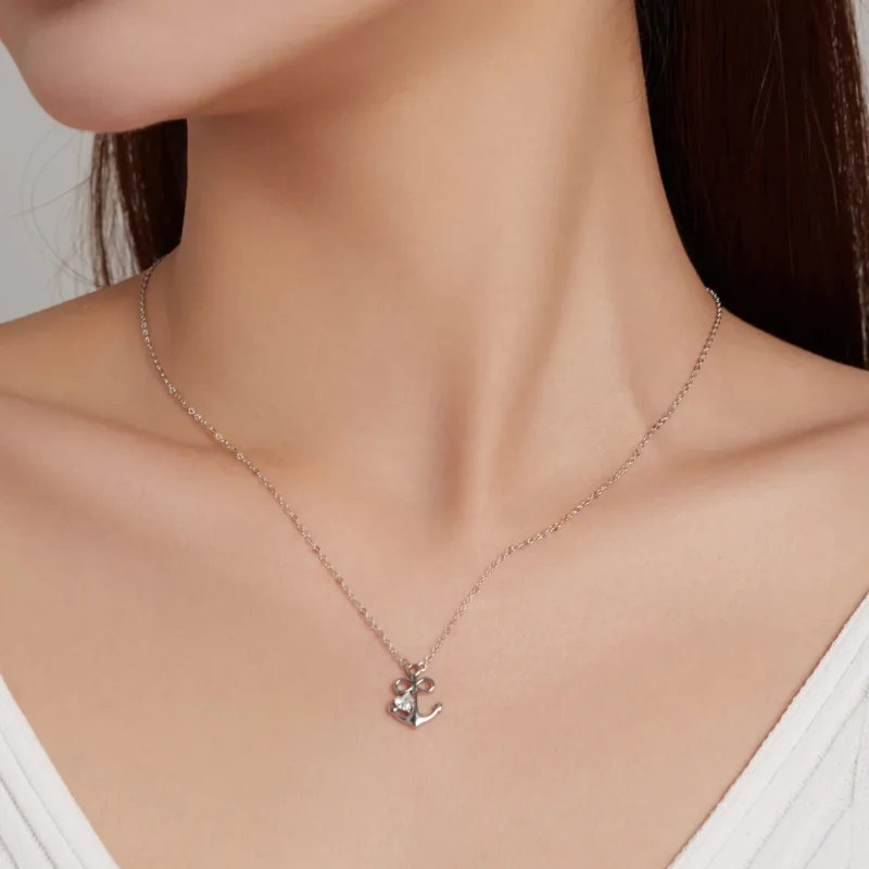 (image for) Pandora Style Silver Necklace, Loyal Love, Enamel - SCN458 - View 7