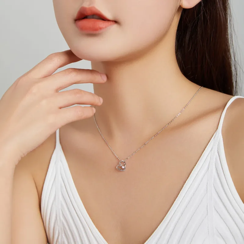 (image for) Pandora Style Silver Necklace, Thanksgiving Heart, Enamel - SCN450 - View 8