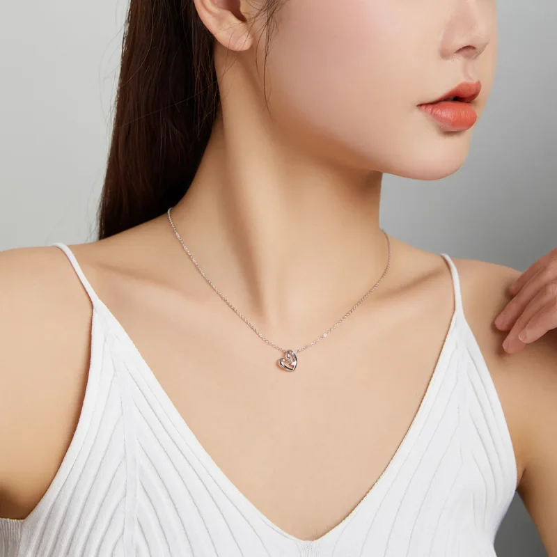 (image for) Pandora Style Silver Necklace, Thanksgiving Heart, Enamel - SCN450 - View 9