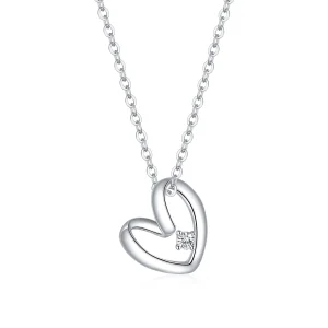 (image for) Pandora Style Silver Necklace, Thanksgiving Heart, Enamel - SCN450