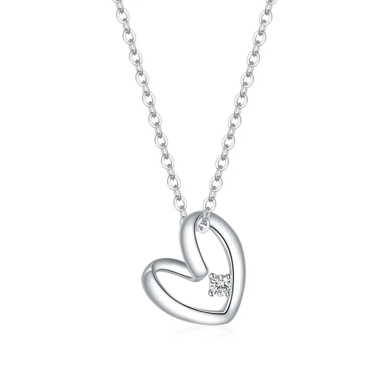 (image for) Pandora Style Silver Necklace, Thanksgiving Heart, Enamel - SCN450 - Product Image
