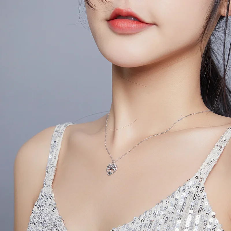 (image for) Pandora Style Silver Necklace, Tree of Life, Enamel - BSN176 - View 7