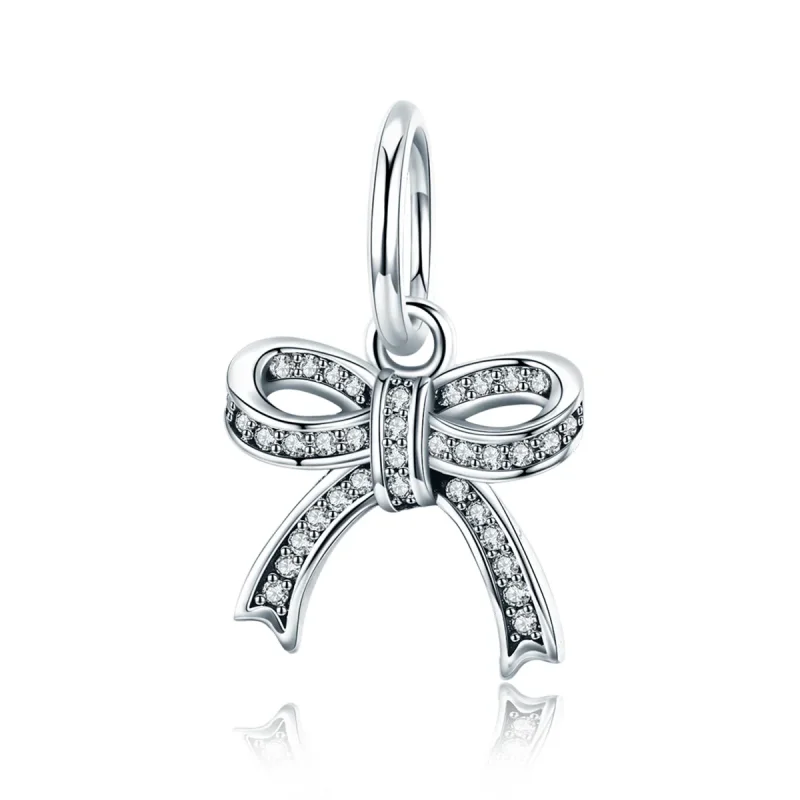(image for) Pandora Style Silver Pendant, Bow - SCC775 - Product Image