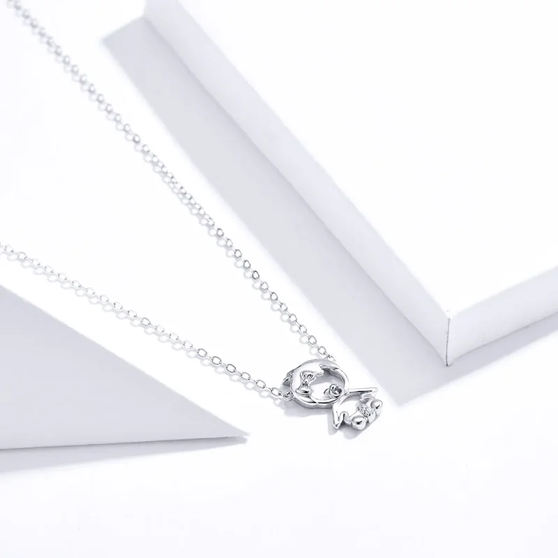 (image for) Silver Baby Necklace - PANDORA Style - SCN368 - View 3