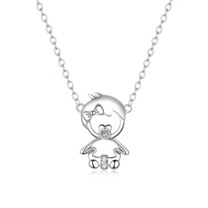 (image for) Silver Baby Necklace - PANDORA Style - SCN368