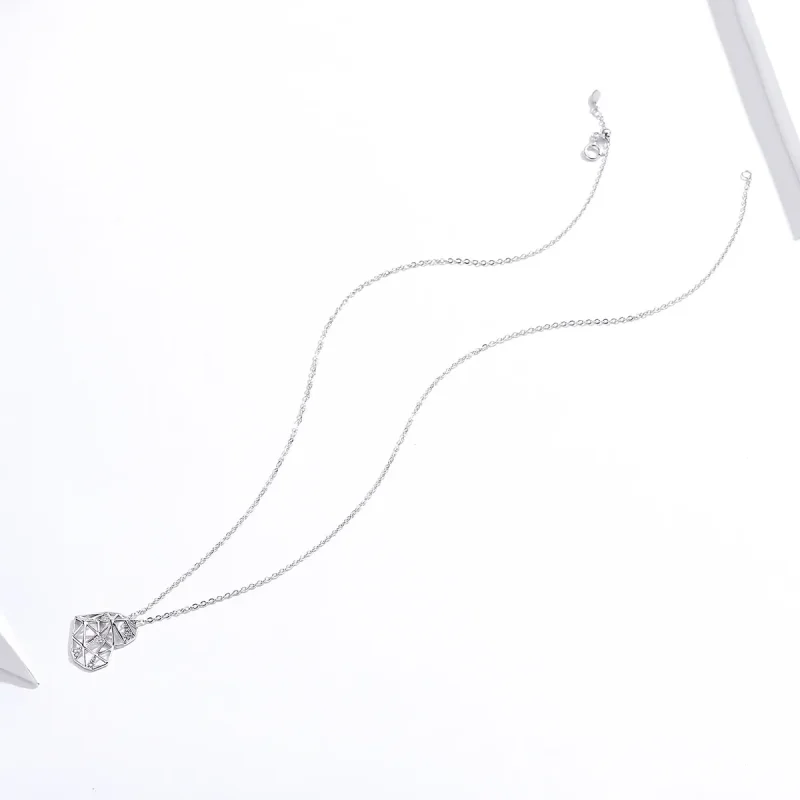 (image for) Silver Beautiful Love Necklace - PANDORA Style - SCN364 - View 2