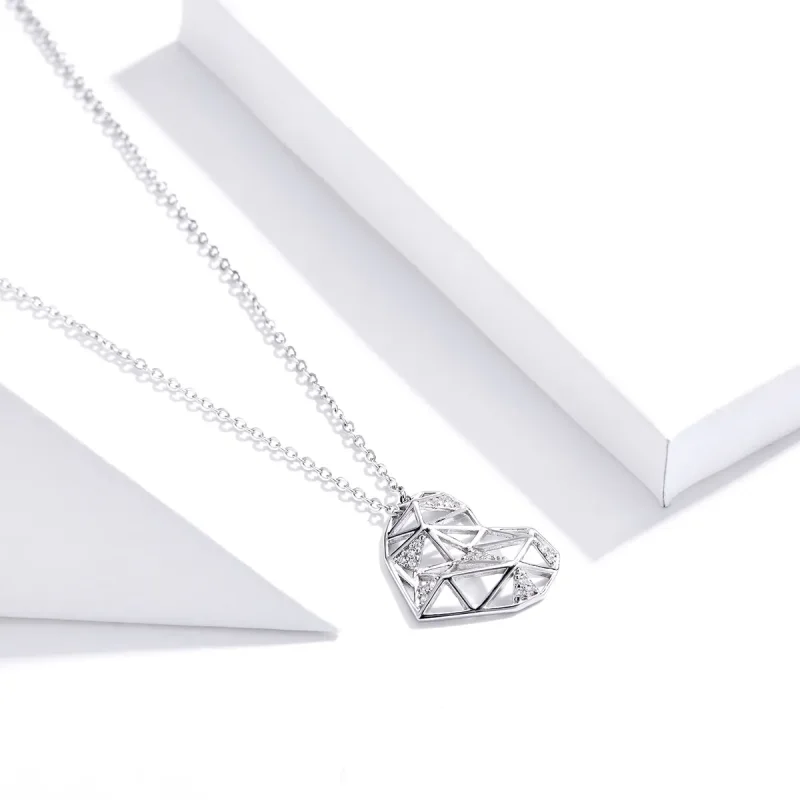 (image for) Silver Beautiful Love Necklace - PANDORA Style - SCN364 - View 3
