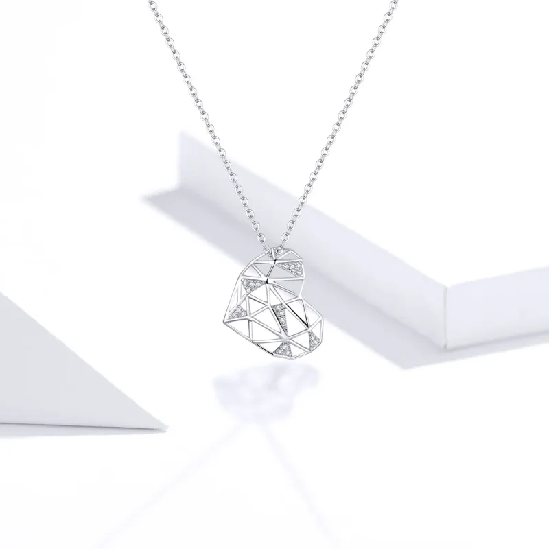 (image for) Silver Beautiful Love Necklace - PANDORA Style - SCN364 - View 5
