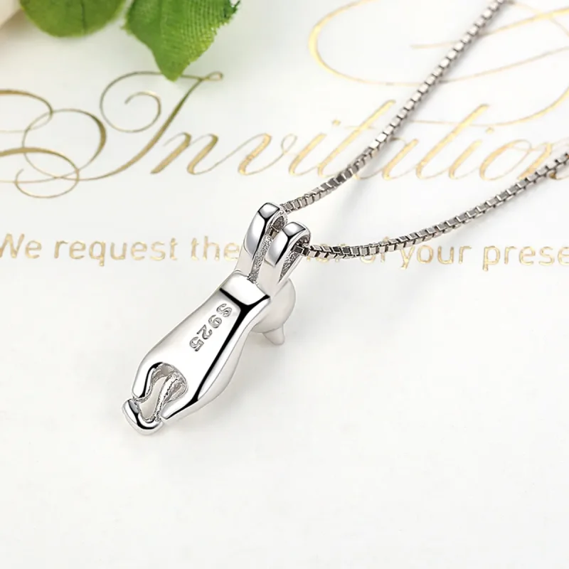 (image for) Silver Cat Necklace - PANDORA Style - SCN032 - View 3