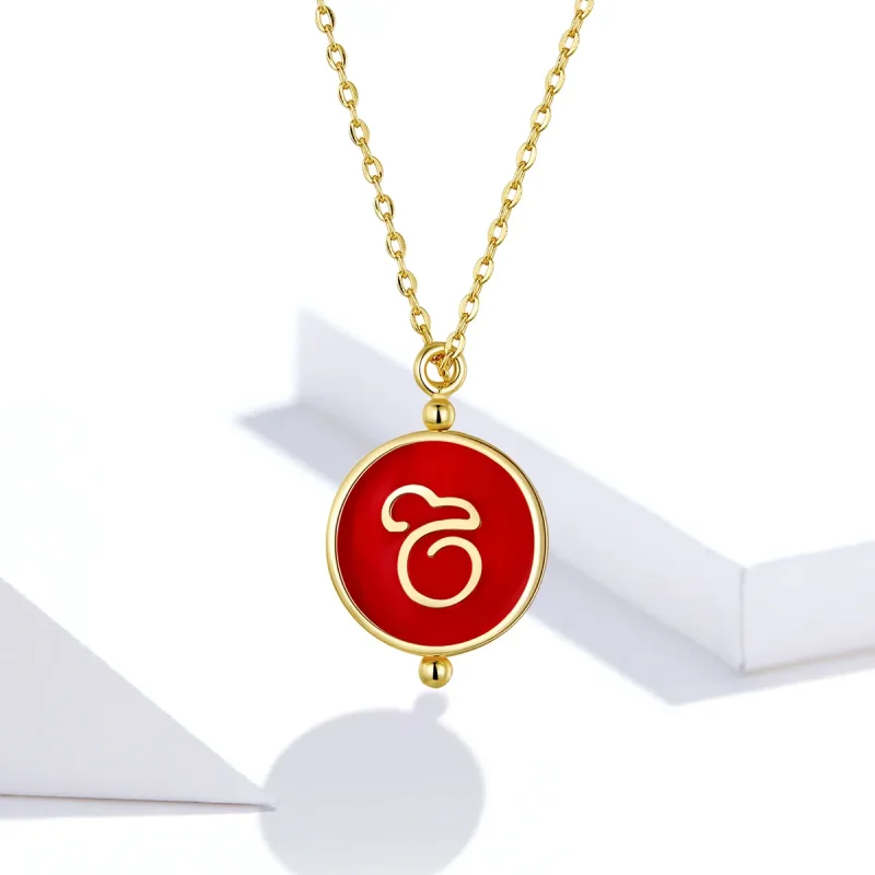 (image for) Silver Chinese Mouse Necklace - PANDORA Style - SCN390 - View 8