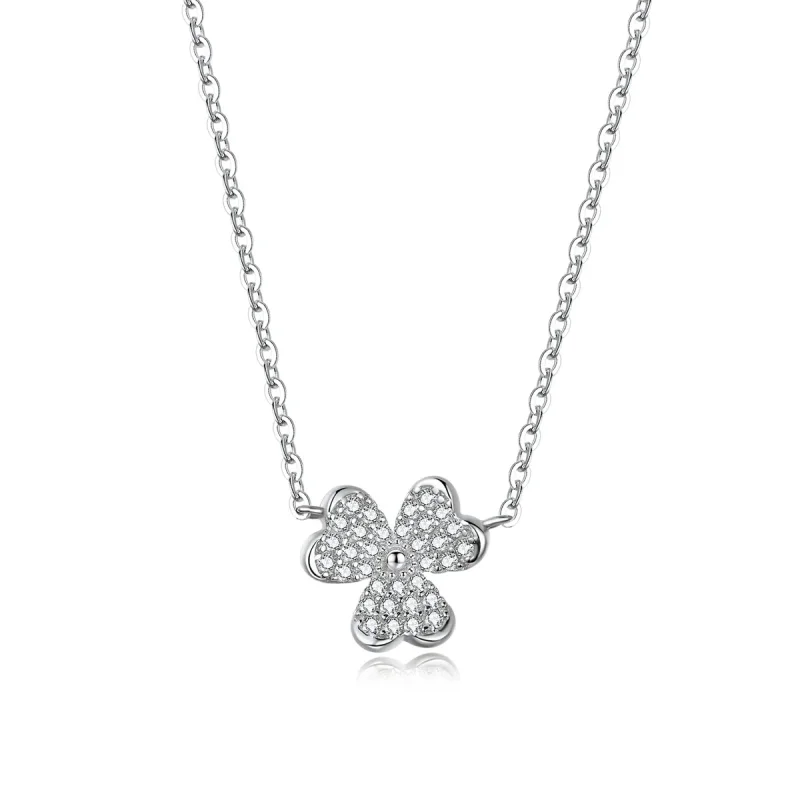 (image for) Silver Clover Necklace - PANDORA Style - SCN401 - Product Image