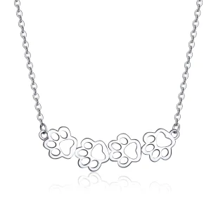 (image for) Silver Cute Paw Necklace - PANDORA Style - SCN346