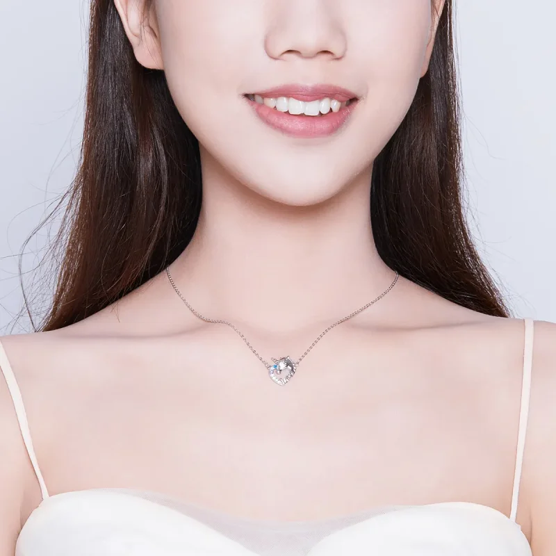 (image for) Silver Cute Unicorn Necklace - PANDORA Style - SCN348 - View 8