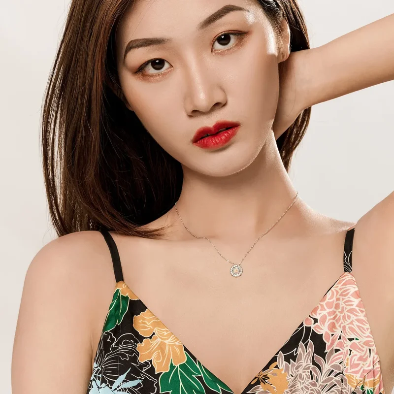 (image for) Silver Daisy Necklace - PANDORA Style - SCN370 - View 8