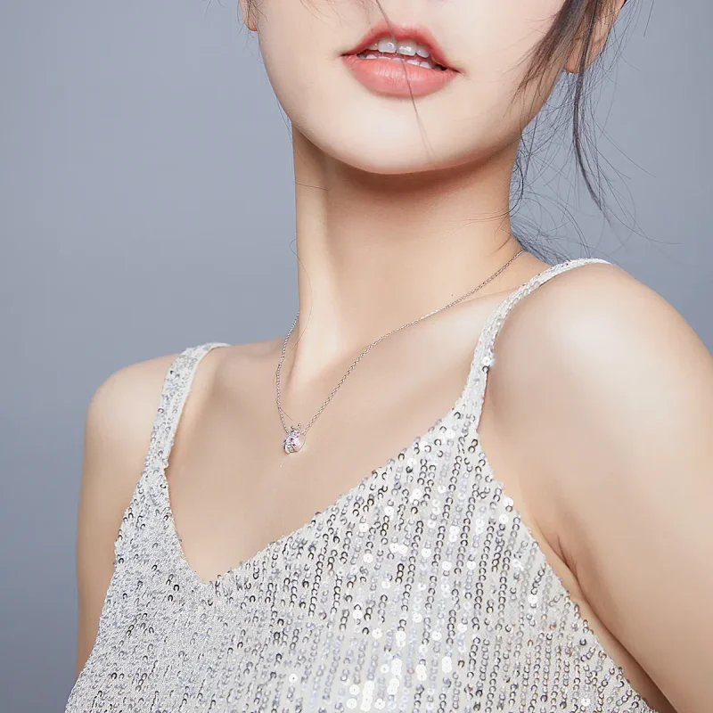 (image for) Silver Dazzling Ladybug Necklace - PANDORA Style - SCN400 - View 8