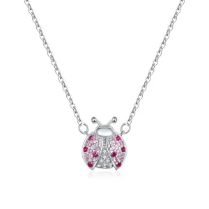 (image for) Silver Dazzling Ladybug Necklace - PANDORA Style - SCN400