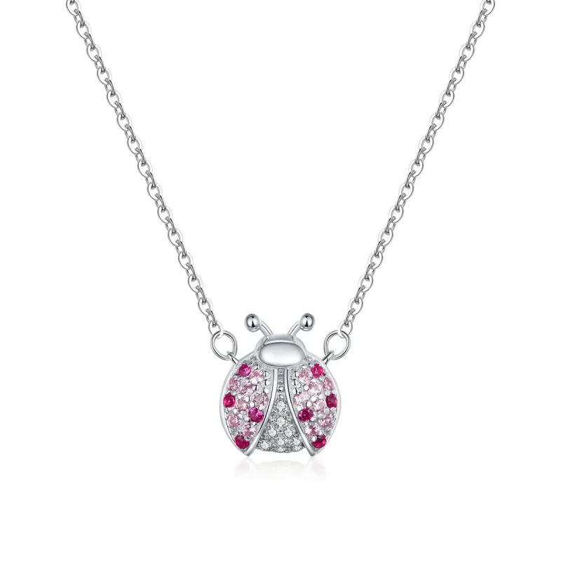 (image for) Silver Dazzling Ladybug Necklace - PANDORA Style - SCN400 - Product Image