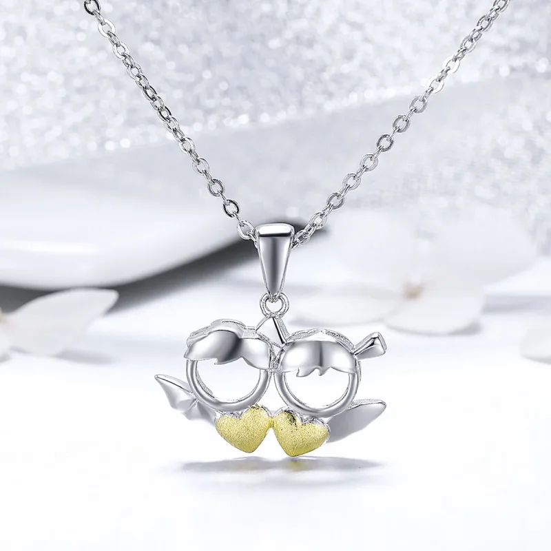 (image for) Silver Devil Loves Angel Necklace - PANDORA Style - SCN284 - View 2