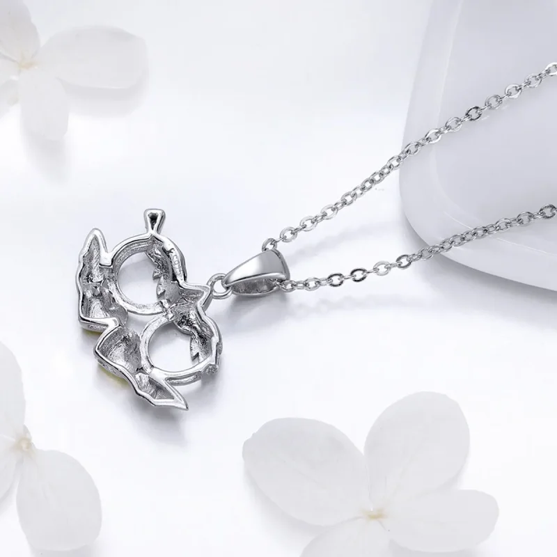 (image for) Silver Devil Loves Angel Necklace - PANDORA Style - SCN284 - View 3
