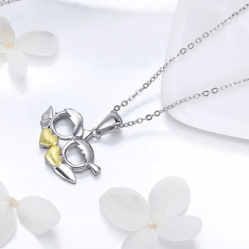 (image for) Silver Devil Loves Angel Necklace - PANDORA Style - SCN284 - View 5