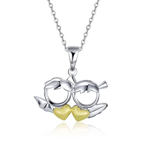 (image for) Silver Devil Loves Angel Necklace - PANDORA Style - SCN284