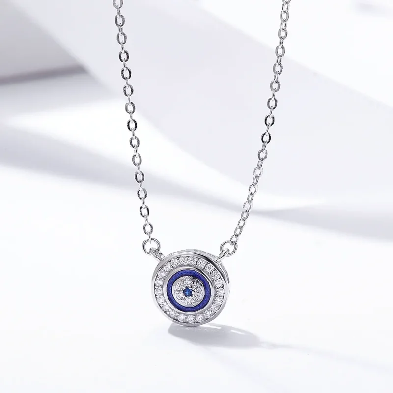 (image for) Silver Devil's Eye Necklace - PANDORA Style - SCN165 - View 4