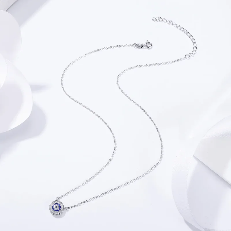 (image for) Silver Devil's Eye Necklace - PANDORA Style - SCN165 - View 5
