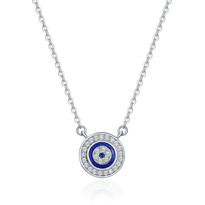 (image for) Silver Devil's Eye Necklace - PANDORA Style - SCN165 - Product Image