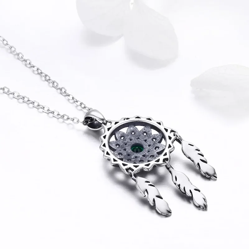 (image for) Silver Dreamcatcher Necklace - PANDORA Style - SCN263 - View 3