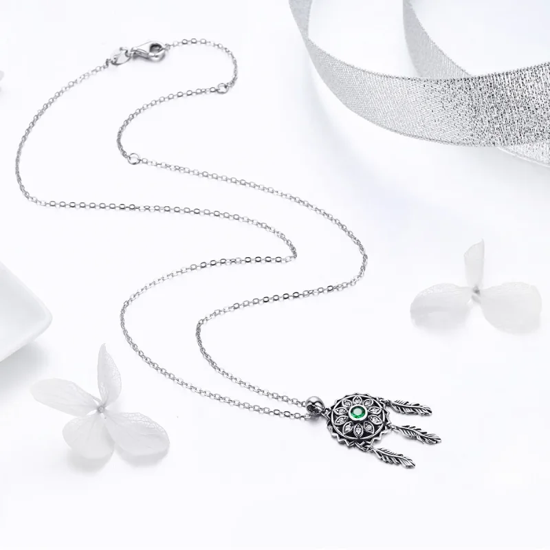 (image for) Silver Dreamcatcher Necklace - PANDORA Style - SCN263 - View 4