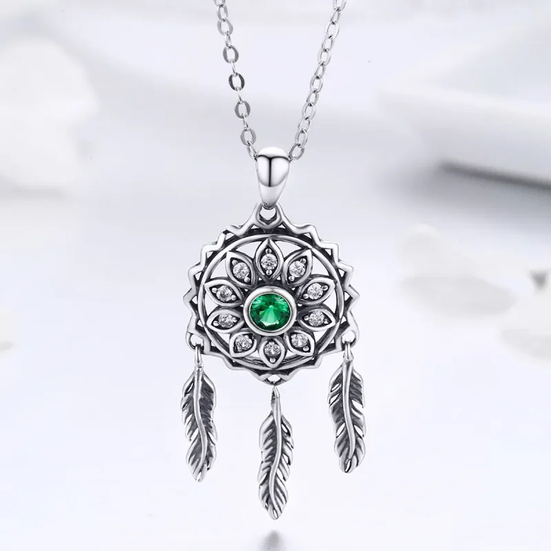 (image for) Silver Dreamcatcher Necklace - PANDORA Style - SCN263 - View 6