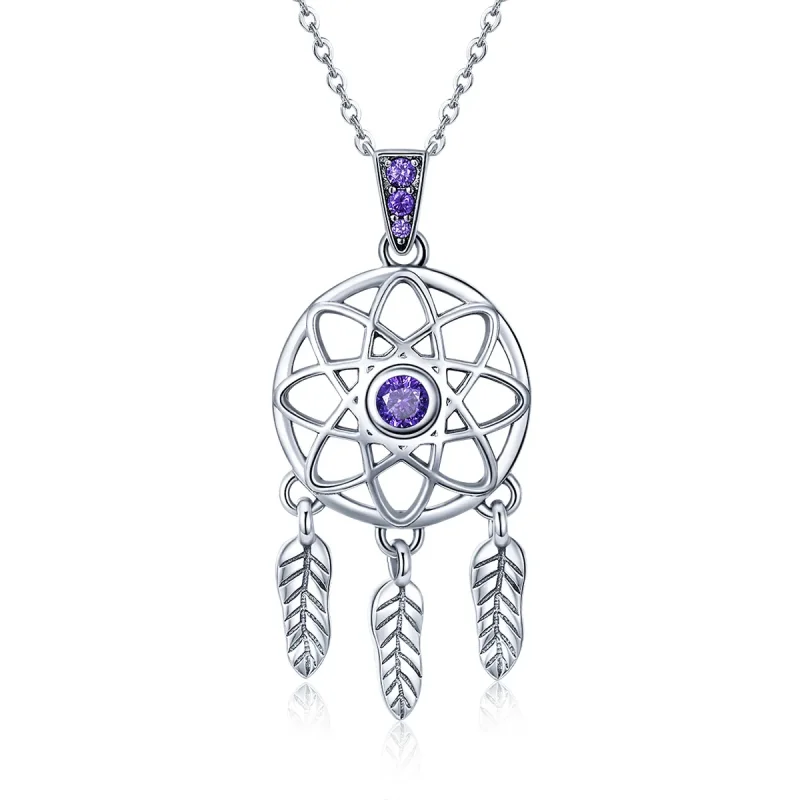 (image for) Silver Dreamcatcher Necklace - PANDORA Style - SCN279 - Product Image