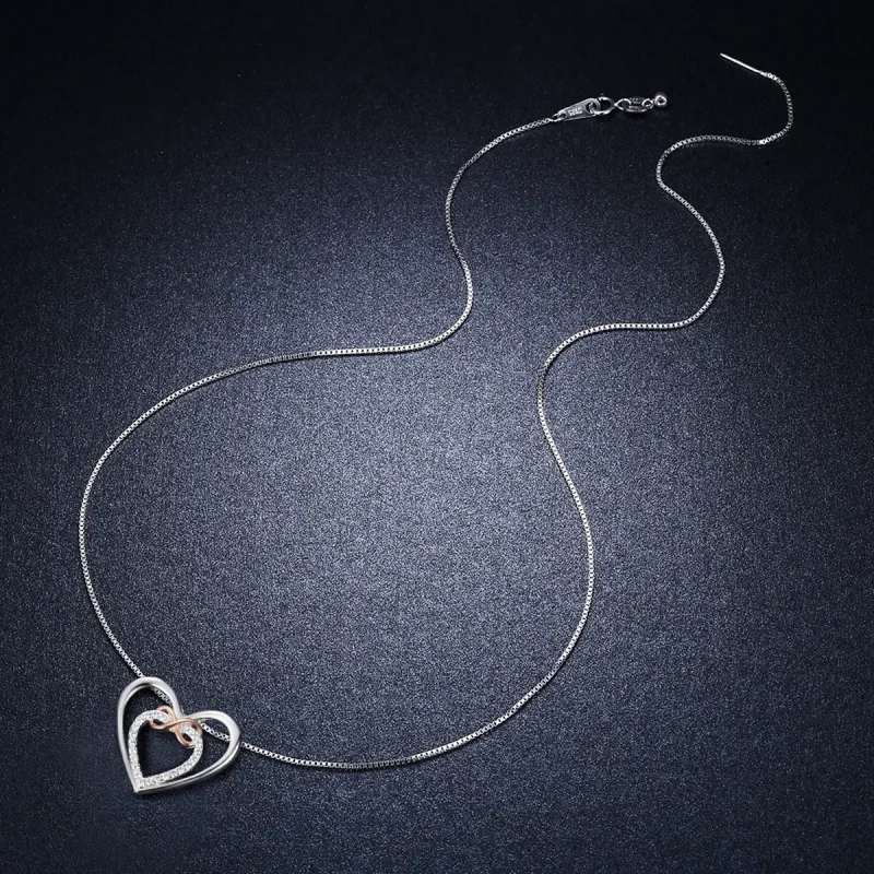 (image for) Silver Exquisite Heart Necklace - PANDORA Style - SCN121 - View 8
