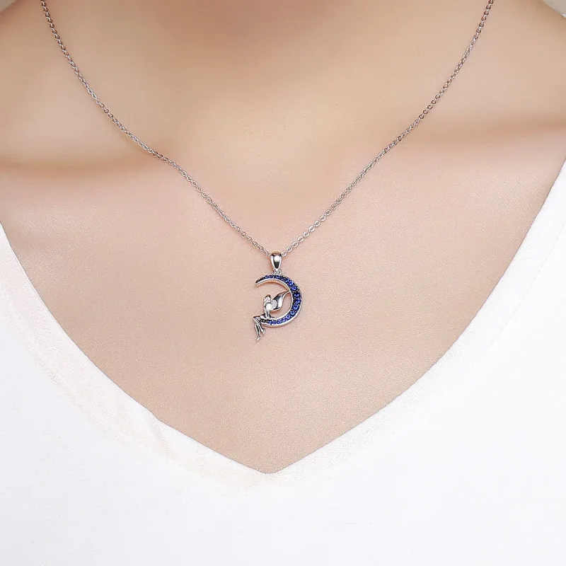 (image for) Silver Fairy of Night Necklace - PANDORA Style - SCN244 - View 3