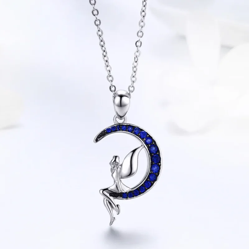 (image for) Silver Fairy of Night Necklace - PANDORA Style - SCN244 - View 4