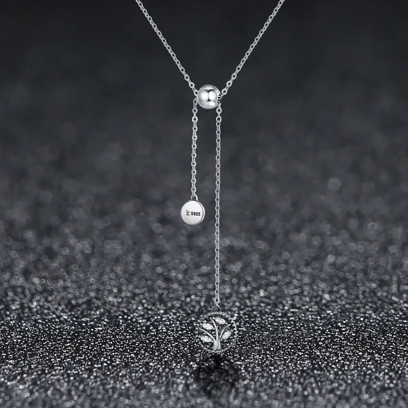 (image for) Silver Family Tree and Home Necklace - PANDORA Style - SCN106 - View 3