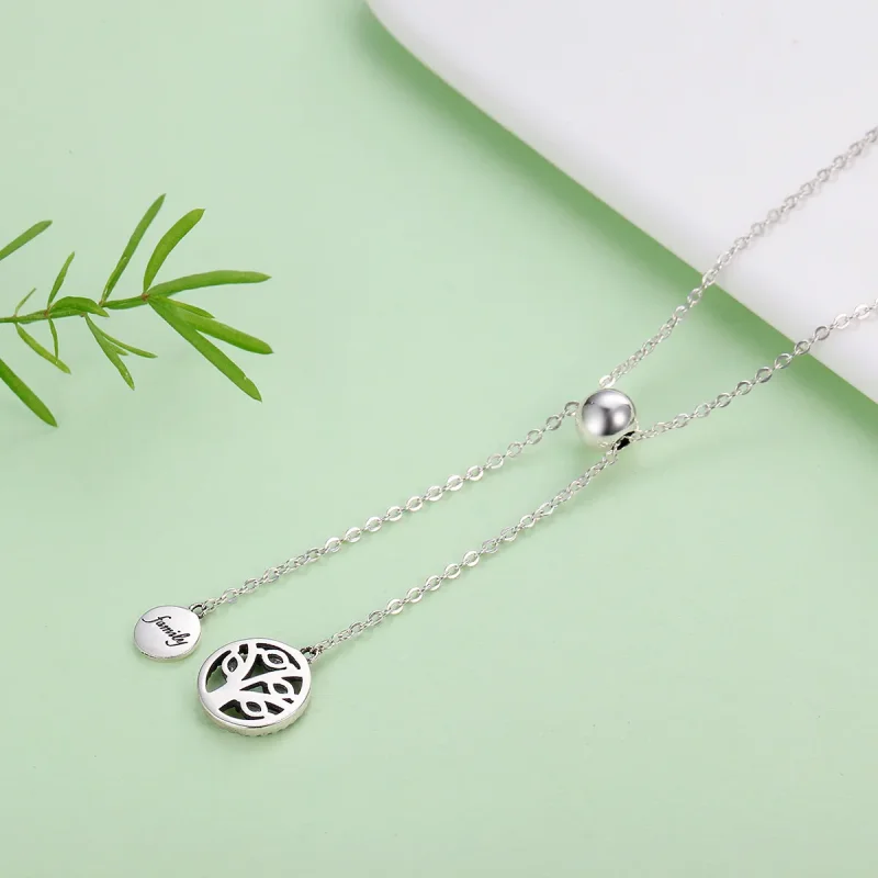 (image for) Silver Family Tree and Home Necklace - PANDORA Style - SCN106 - View 7