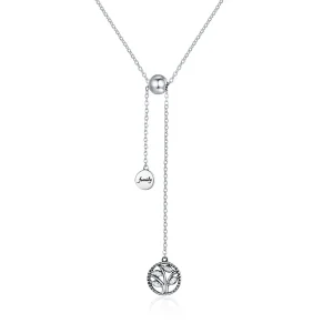 (image for) Silver Family Tree and Home Necklace - PANDORA Style - SCN106