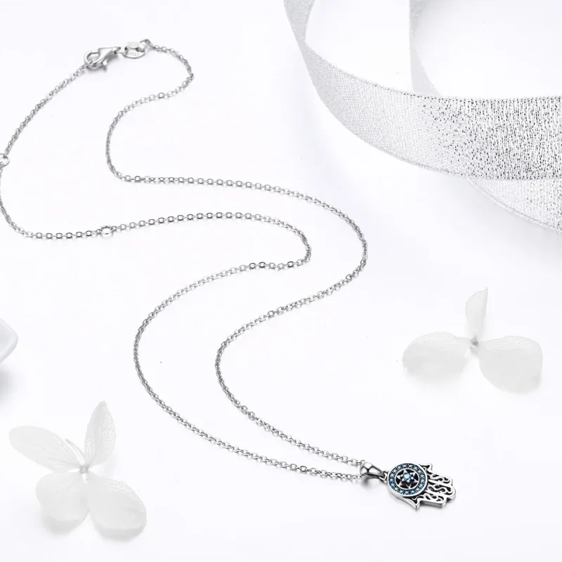 (image for) Silver Fatima's Guarding Necklace - PANDORA Style - SCN264 - View 5