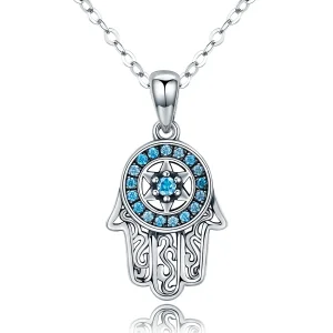 (image for) Silver Fatima's Guarding Necklace - PANDORA Style - SCN264