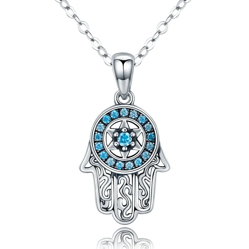 (image for) Silver Fatima's Guarding Necklace - PANDORA Style - SCN264 - Product Image