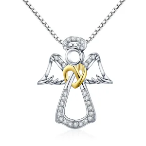 (image for) Silver Guardian Angel Necklace - PANDORA Style - SCN123