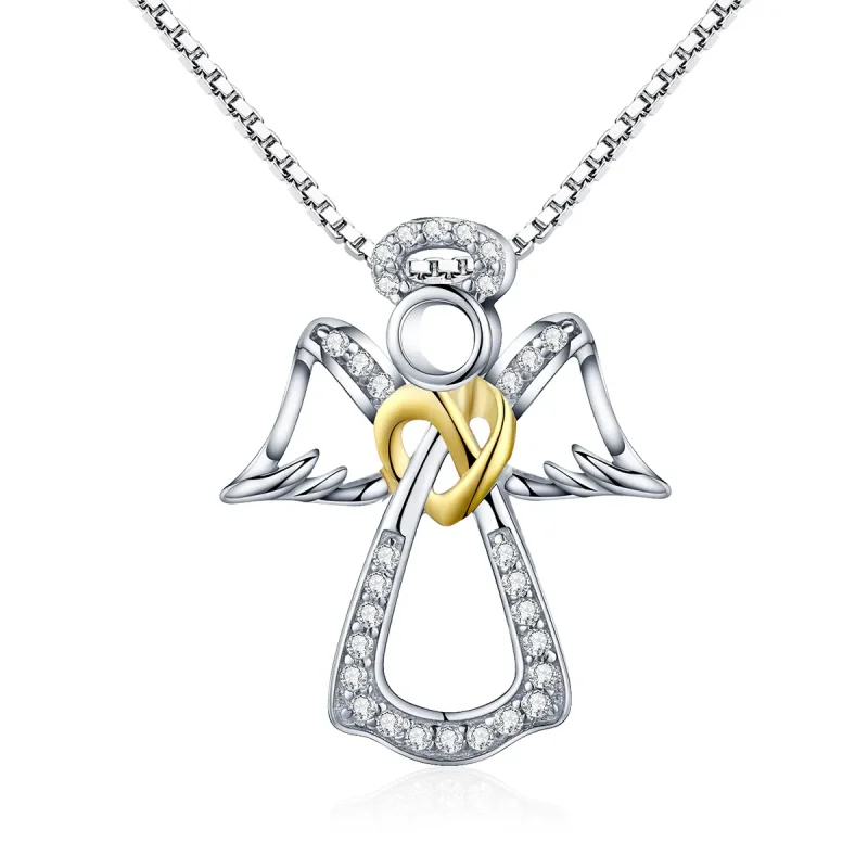 (image for) Silver Guardian Angel Necklace - PANDORA Style - SCN123 - Product Image