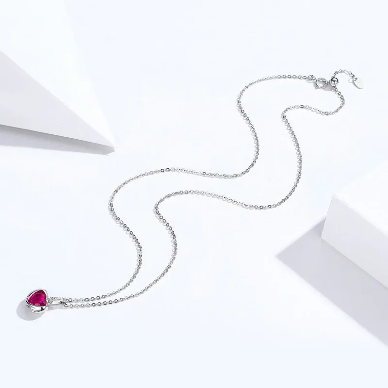 (image for) Silver Guardian Hearts Necklace - PANDORA Style - SCN341 - View 4