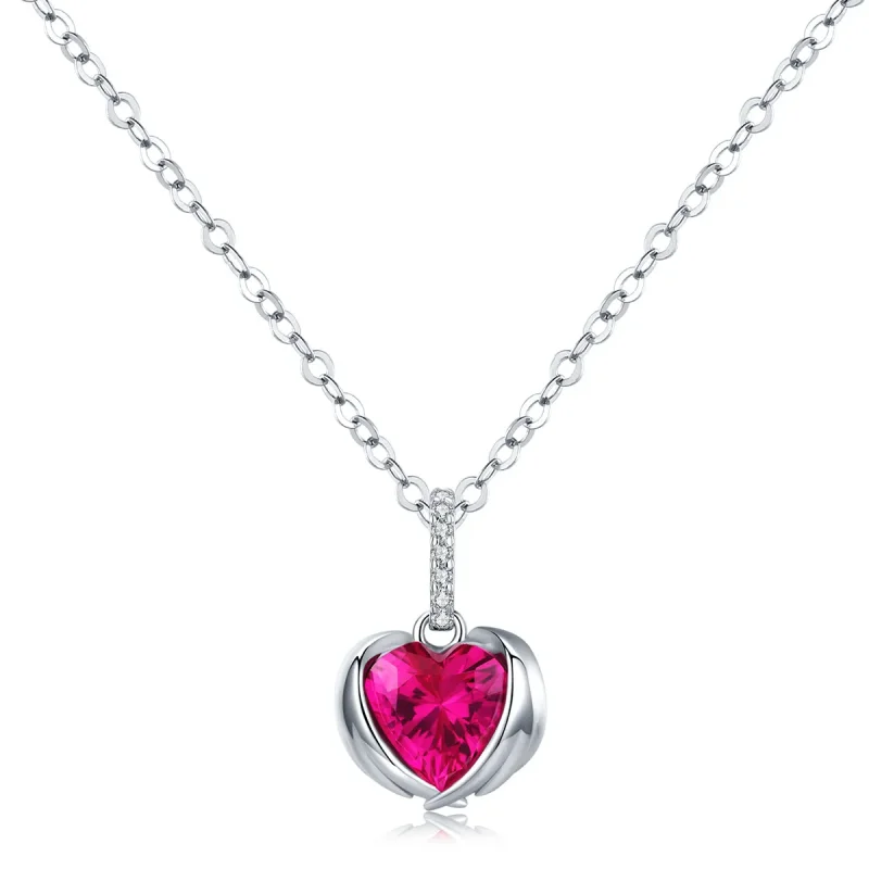 (image for) Silver Guardian Hearts Necklace - PANDORA Style - SCN341 - Product Image