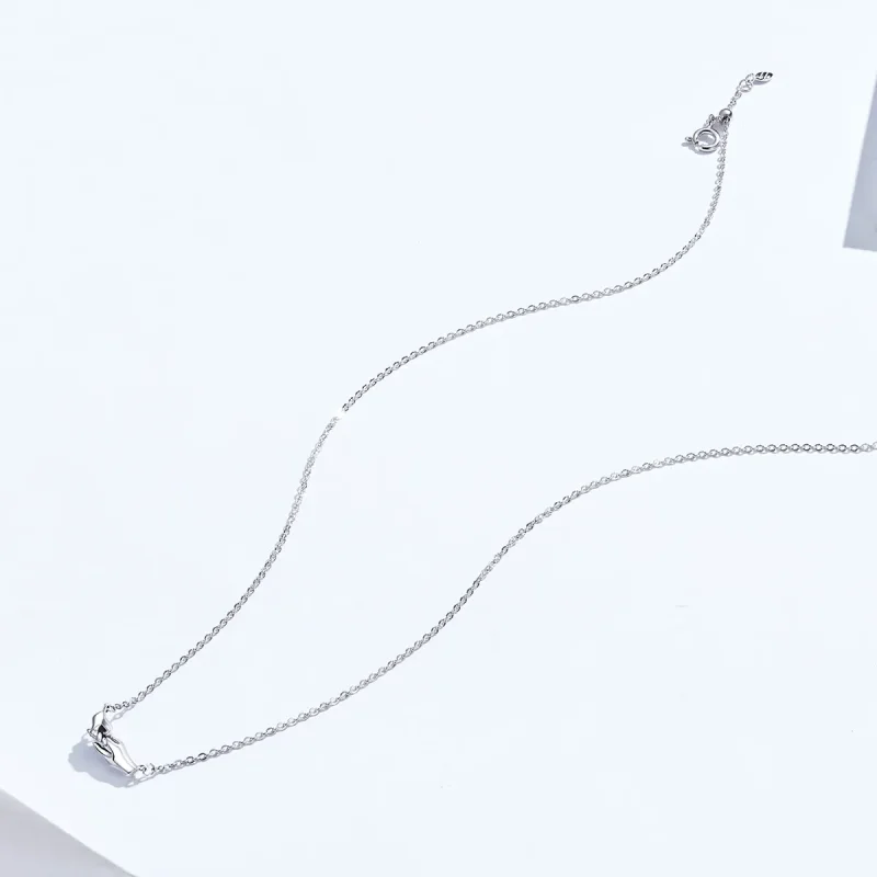 (image for) Silver Hand In Hand Necklace - PANDORA Style - SCN398 - View 3
