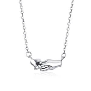 (image for) Silver Hand In Hand Necklace - PANDORA Style - SCN398